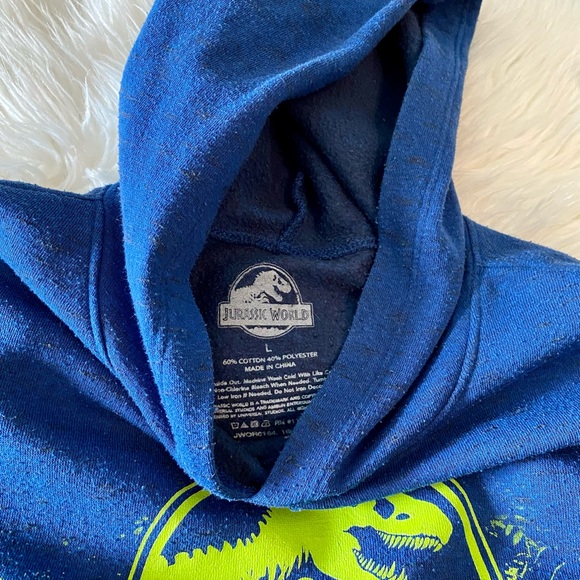 Jurassic World Boys Large hoodie Heather Blue - Picture 3 of 6